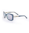 Огледални дамски слънчеви очила в синьо-0 снимка