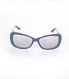 Огледални дамски слънчеви очила в синьо-1 снимка