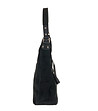 Велурена дамска чанта за рамо в черно Roxane-2 снимка