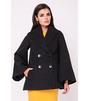 Дамско палто в черно Katherine снимка