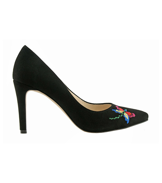 Дамски велурени обувки в черно Harriet снимка