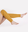 Дамски плетени гети в цвят горчица Rita-0 снимка