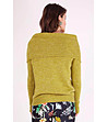 Дамски плетен пуловер в цвят горчица Eli-1 снимка