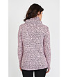Дамски плетен пуловер в меланж на розово и черно Eva-1 снимка