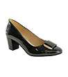 Дамски лачени обувки в черно Kristie-1 снимка