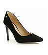 Елегантни дамски черни обувки от естествен велур Ivon-2 снимка