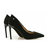 Елегантни дамски черни обувки от естествен велур Ivon-3 снимка