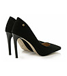 Елегантни дамски черни обувки от естествен велур Ivon-4 снимка