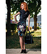 Многоцветен комплект от сако и рокля с флорални мотиви-4 снимка