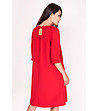 Червена широка рокля Abbie-1 снимка