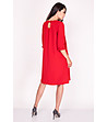 Червена широка рокля Abbie-3 снимка