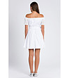 Бяла памучна рокля Adelaide-1 снимка