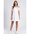 Бяла памучна рокля Adelaide-2 снимка