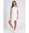 Бяла памучна рокля Adelaide-3 снимка
