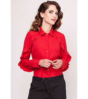 Дамска риза в червено Netty снимка