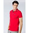 Червена мъжка памучна блуза Gino-4 снимка