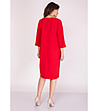 Червена рокля с джобове Jillian-1 снимка