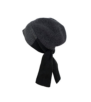 Нестандартна дамска шапка в сиво и черно Lorrain снимка