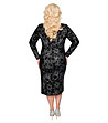 Черна рокля с принт Roxanne-1 снимка
