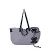 Дамска памучна чанта в сиво-0 снимка