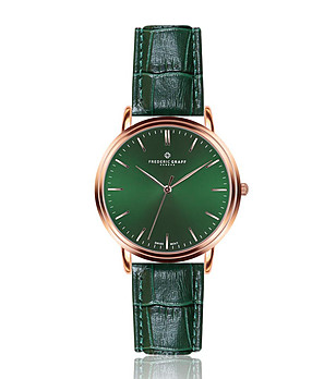 Мъжки часовник в розовозлатисто и зелено Grunhorn снимка