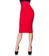 Червена пола с висока талия Fanny-0 снимка