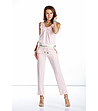 Дамски розов комплект от топ и панталон Renes-0 снимка