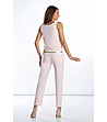Дамски розов комплект от топ и панталон Renes-1 снимка