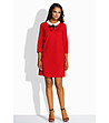 Памучна рокля в червено Bettany-3 снимка