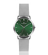 Сребрист unisex часовник със зелен циферблат Grunhorn-0 снимка