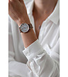 Дамски розовозлатист часовник със светлокафява кожена каишка Liskamm-1 снимка