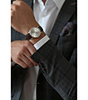 Мъжки аналогов часовник с каишка в тъмнокафяво Breithorn-4 снимка