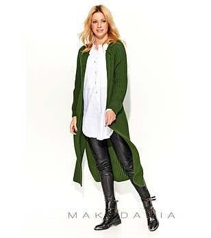 Плетена дамска жилетка в зелено Carrie снимка