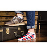 Комплект от три чифта мъжки чорапи за маратонки в синьо, червено и цвят екрю Whitby-1 снимка