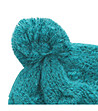 Дамска плетена шапка в цвят тюркоаз Mania-2 снимка