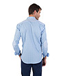 Мъжка памучна карирана риза Marc в синьо-1 снимка
