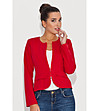 Червено дамско сако с цип Grace-0 снимка