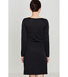 Черна рокля с джобове с цип Bernice-1 снимка