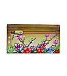 Дамски ръчно рисуван портфейл в златист нюанс Glamour-1 снимка