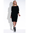 Черна рокля с ефектни ръкави Lonnie-0 снимка