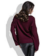 Дамски пуловер в цвят бургунд Martina-1 снимка