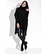 Черен дълъг дамски пуловер Milаna-0 снимка
