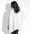 Дълъг дамски пуловер в цвят екрю Liana-1 снимка
