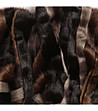 Дамски пухен шал в кафяво, черно и бежово Dori-2 снимка