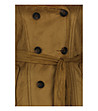 Дамско палто Katty в цвят камел с качулка-3 снимка