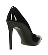 Черни дамски обувки с лъскав ефект Trissie-4 снимка