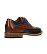 Мъжки кожени обувки в кафяво и синьо тип Оксфорд Stan-4 снимка