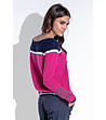 Дамски пуловер в тъмносиньо и цвят циклама Kylie-1 снимка