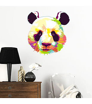 Декоративен стикер Многоцветна панда снимка