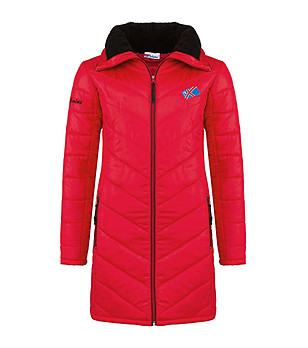 Дълго дамско яке в червено Sion снимка